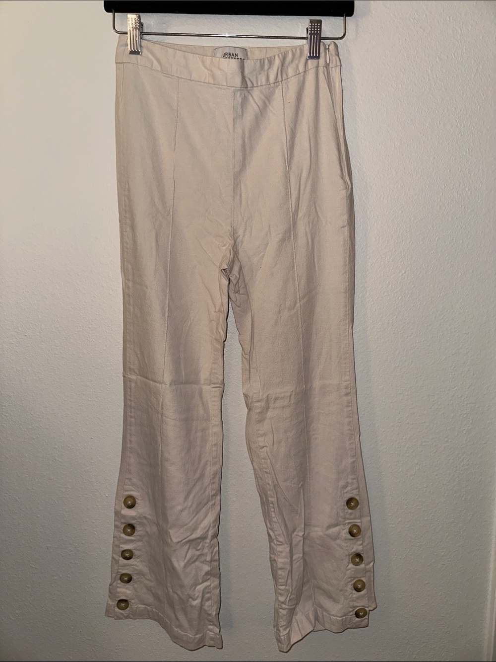 Urban Outfitters Cream Colored Bell Bottom Pants